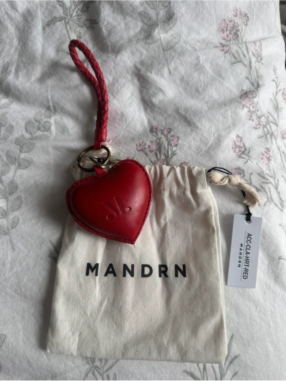 Brand New MANDRN leather keychain